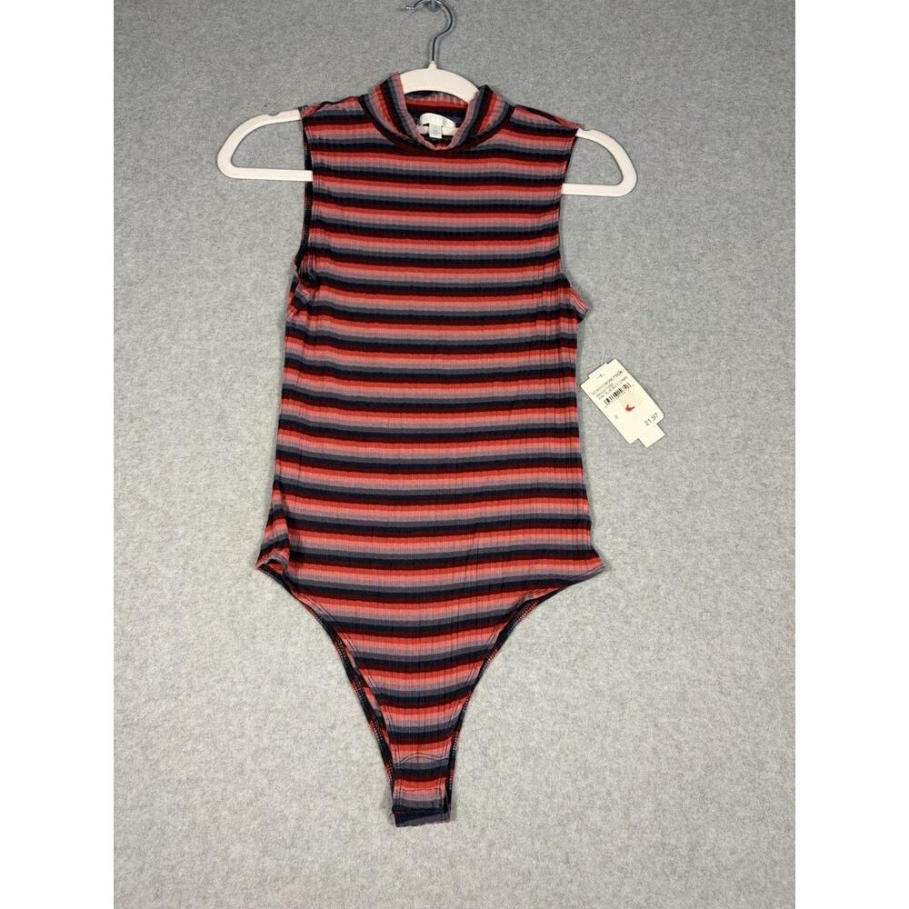 Abound striped one piece body suit juniors size small new with tags
